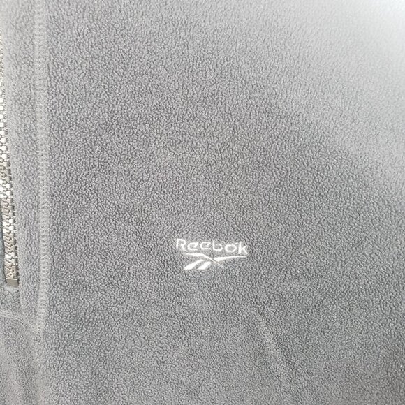 Reebok Mens XXL Black 1/4 Quarter Zip Fleece Pullover Outdoors Casual 2X / R50 - Picture 2 of 7